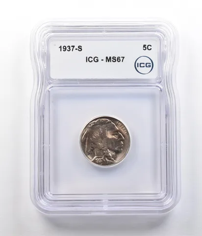 1937-S Indian Head Buffalo Nickel MS67 ICG *2624