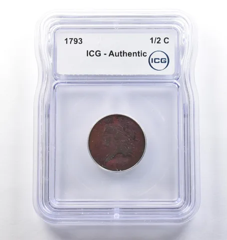1793 Liberty Cap Half Cent Authentic ICG *3791