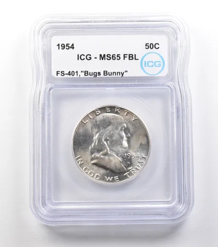 1954 Franklin Half Dollar FS-401 Bugs Bunny MS65 FBL ICG *1487