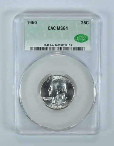1960 Washington Quarter MS64 CAC CACg