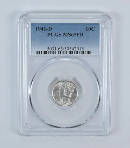 1941-D Mercury Dime MS65 FB PCGS Blue Label