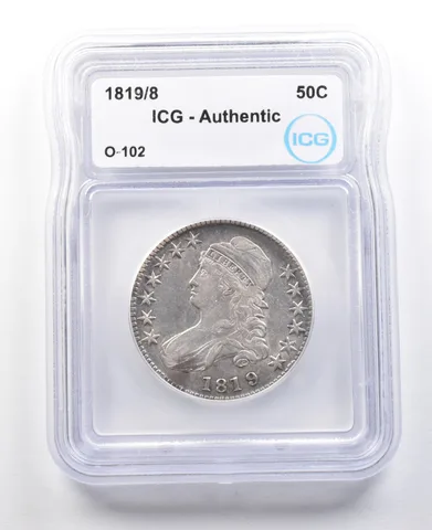 1819/8 Capped Bust Half Dollar O-102 Authentic ICG *3064