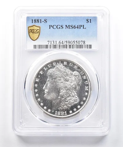 1881-S Morgan Silver Dollar MS64 PL PCGS *1765