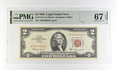 1963 $2 Legal Tender Red Seal Fr#1513 Superb Gem Unc 67 EPQ PMG *4521