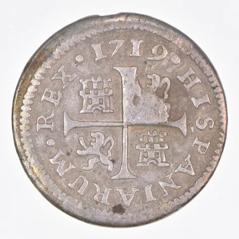 Better Date - 1719 Spain 1 Real World Coin- Silver *245