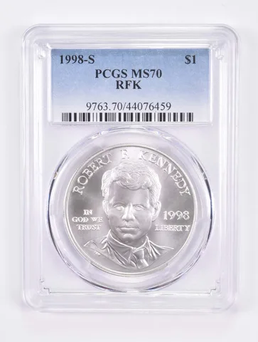 1998-S Robert F Kennedy Commemorative Silver Dollar MS70 PCGS