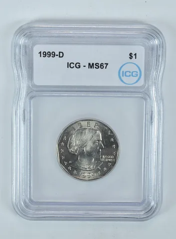 1999-D Susan B Anthony $1 MS67 ICG