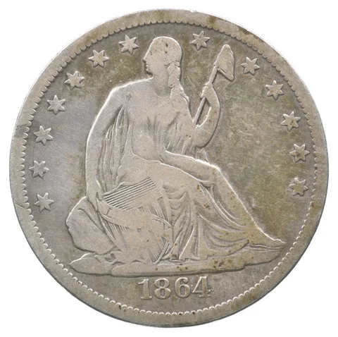 1864-S Seated Liberty Half Dollar a7088