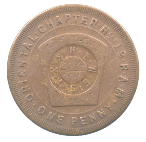 1897 Seattle WA Masonic Penny Oriental Chapter 19 *0035