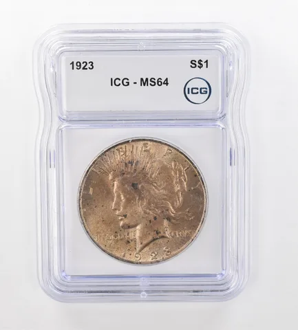 1923 Peace Silver Dollar MS64 ICG Beautiful Tone *0973