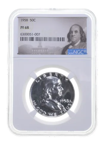 1958 Franklin Half Dollar PF68 NGC Special Label