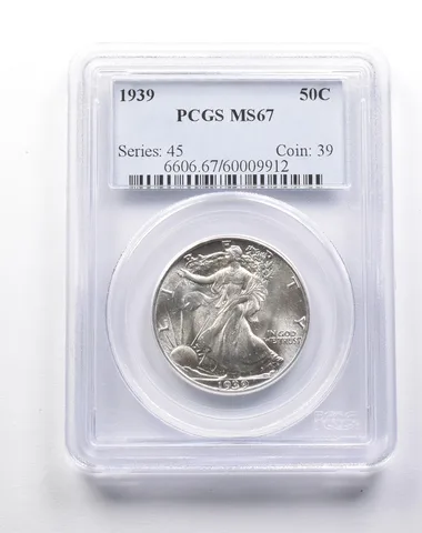 MS67 1939 Walking Liberty Half Dollar PCGS *7974