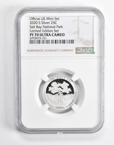 2020-S Silver Salt Bay National Park Quarter Limited Edition PF70 UCAM NGC