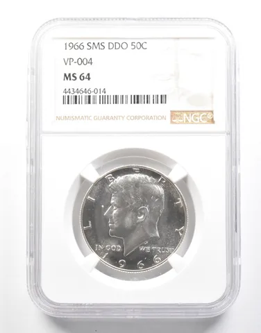 1966 Kennedy Half Dollar SMS DDO VP-004 MS64 NGC *2132