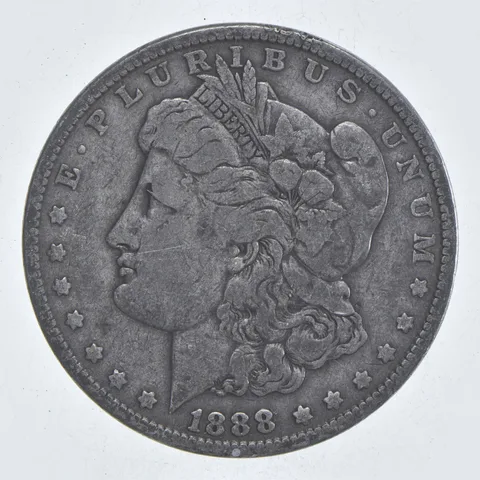 Early - 1888 Morgan Silver Dollar - 90% US Coin *102