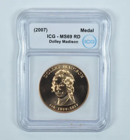 (2007) First Spouse Medal Dolley Madison MS69 RD ICG