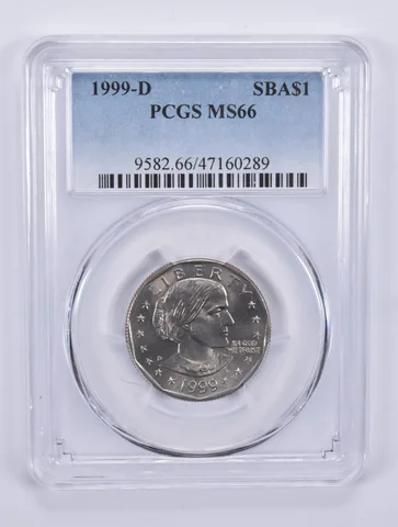 1999-D Susan B Anthony Dollar MS66 PCGS Blue Label