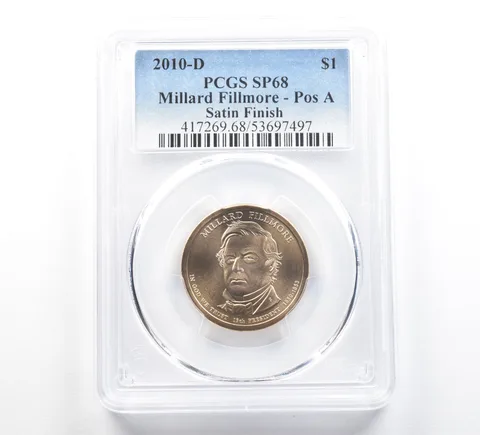 2010-D Presidential $1 Millard Fillmore Satin Finish SP68 PCGS