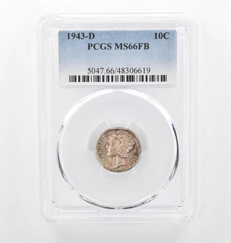 1943-D Mercury Dime MS66 FB PCGS Beautiful Tone *2197