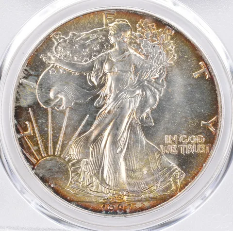 1987 American Silver Eagle MS65 PCGS Beautiful Tone *1469