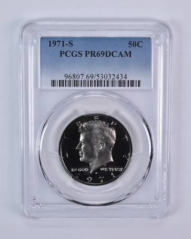 1971-S Kennedy Half Dollar PR69 DCAM PCGS Blue Label
