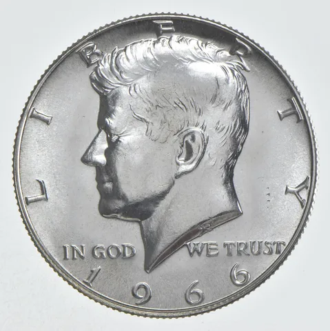 1966 Kennedy Half Dollar SMS Finish 40% Silver
