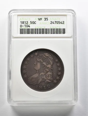 VF35 1812 Capped Bust Half Dollar O-104 ANACS *5772