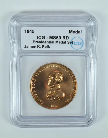 (1845) Presidential Medal Set James K Polk MS69 RD ICG
