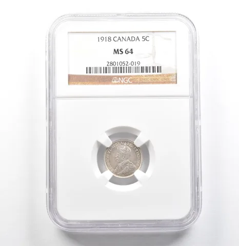 1918 Canada 5 Cents MS64 NGC *6852