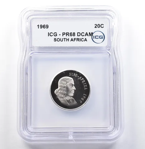 1969 South Africa 20 Cents PR68 DCAM ICG a9832