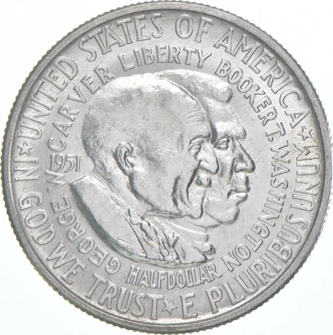 BU 1951-D Carver Washington Freedom Commemorative Silver Half Dollar