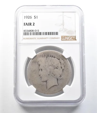 1926 Peace Silver Dollar Fair 2 NGC Lowball *9618