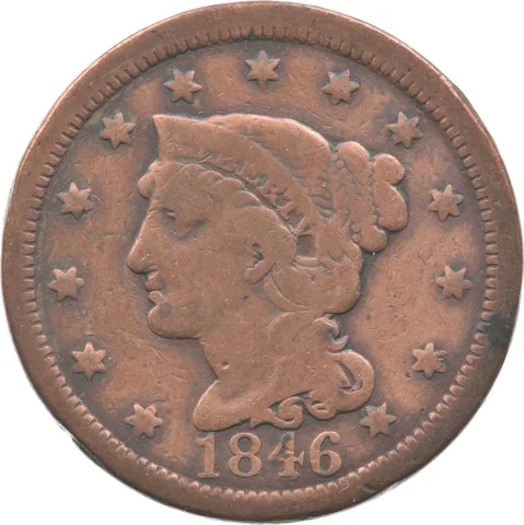 1846 Tall Date Liberty Head Large Cent *4793