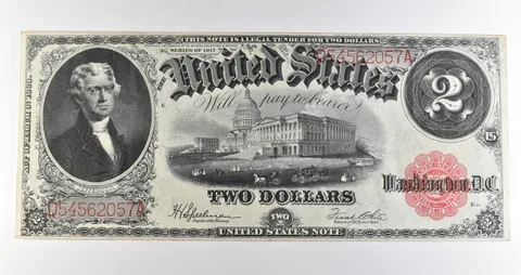 1917 $2 Legal Tender Large Note Red Seal *3563