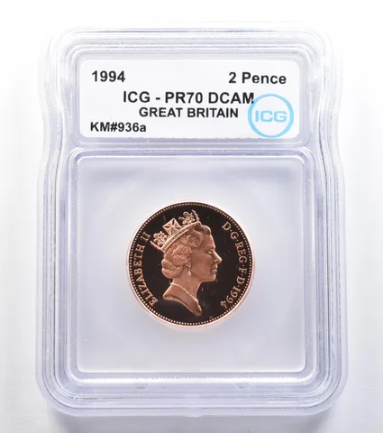 1994 Great Britain 2 Pence KM#936a PR70 DCAM ICG *7879