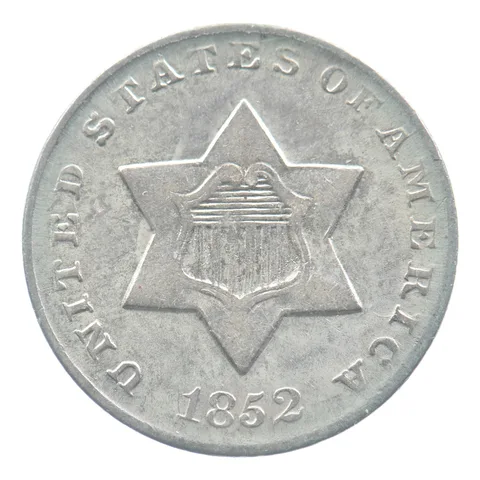 1852 Three Cent Silver Trime *9328