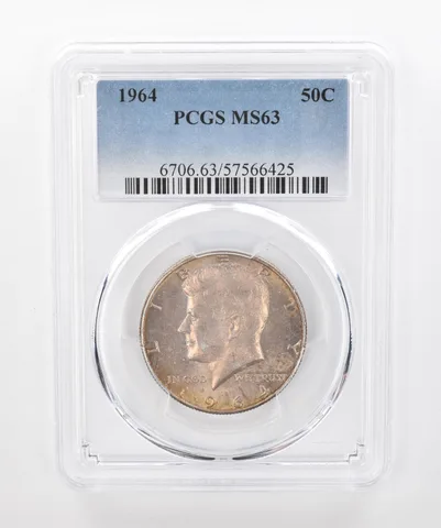 1964 Kennedy Half Dollar MS63 PCGS Beautiful Tone a1365