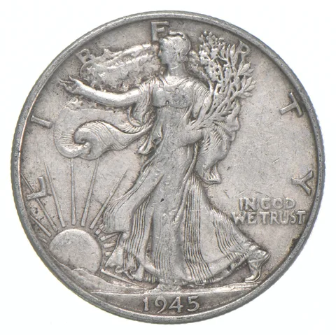 1945-S XF Walking Liberty Half Dollar 90% Silver