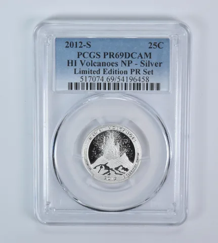 2012-S Washington Quarter ATB HI Volcanoes Silver LE Set PR69 DCAM PCGS