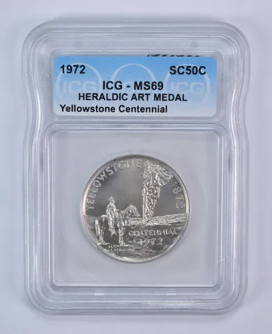 1972 So Called Half Dollar Yellowstone Centennial MS69 ICG