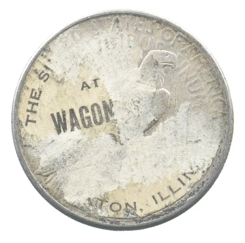 1923 Peace Silver Dollar Wagon Sticker *0430