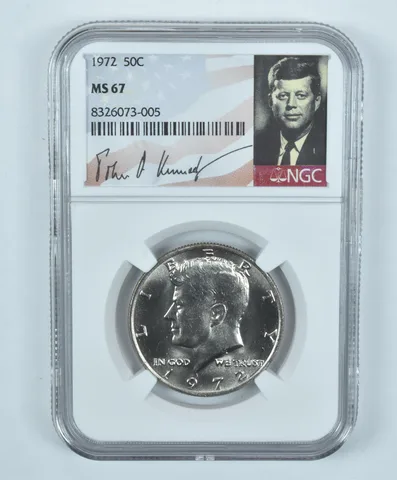 1972 Kennedy Half Dollar MS67 NGC Special Label