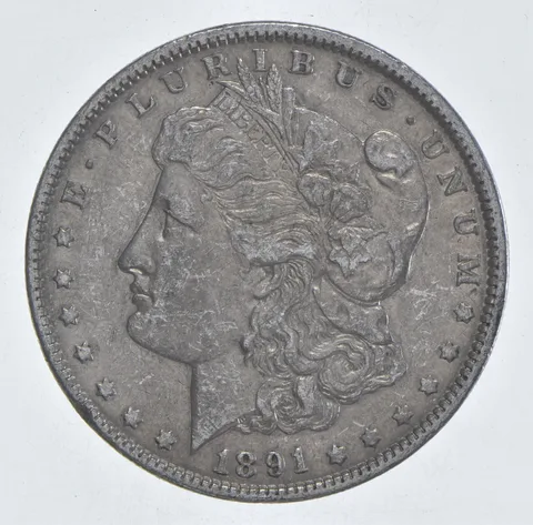 Better 1891 Morgan Silver Dollar - 90% US Coin - Nice Coin *443