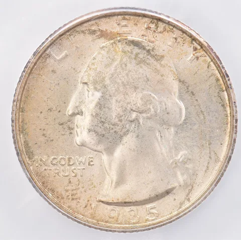 1935-S Washington Quarter MS68 ICG Beautiful Tone *0823