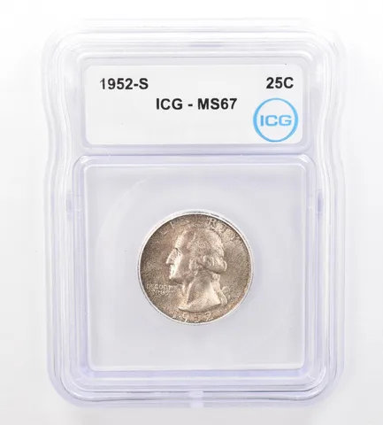 1952-S Washington Quarter MS67 ICG Beautiful Tone *7330