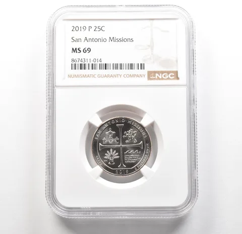 2019-P Washington Quarter ATB San Antonio Missions MS69 NGC TOP POP a6265
