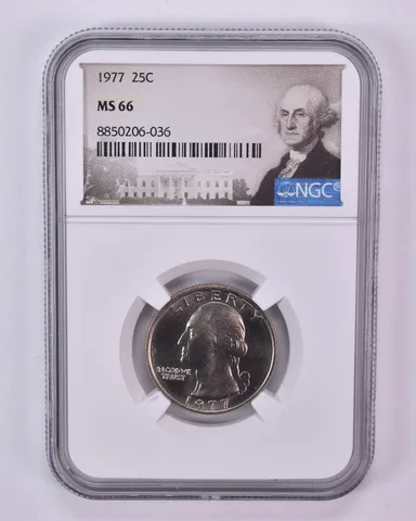 1977 Washington Quarter MS66 NGC Special Label