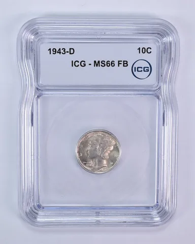 1943-D Mercury Dime MS66 FB ICG