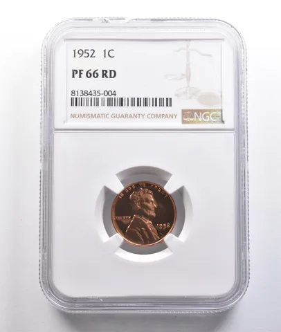 1952 Lincoln Wheat Cent PF66 RD NGC Great Contrast *6944