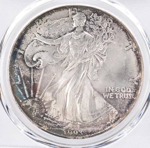 1993 American Silver Eagle MS67 PCGS Beautiful Tone *1361